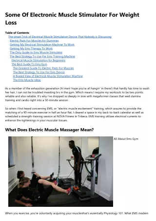 Electrical Muscle Stimulation Machine Can Be Fun For Anyone