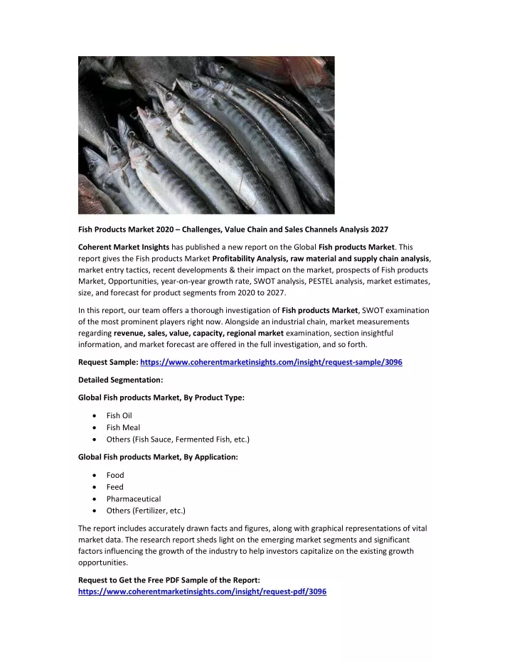 fish products market 2020 challenges value chain
