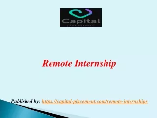 Remote Internship