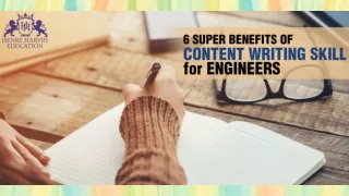 6 benefits of content writing for Engineers
