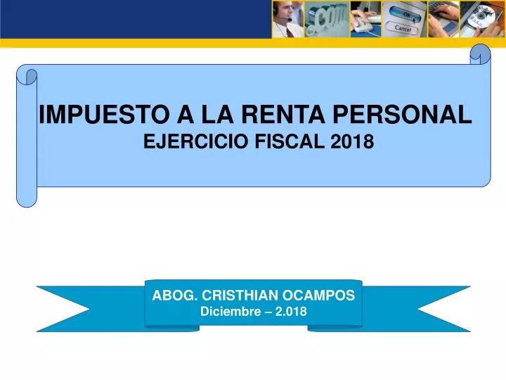 impuesto a la renta personal ejercicio fiscal 2018