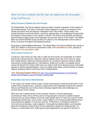 moto taxi service market size by type