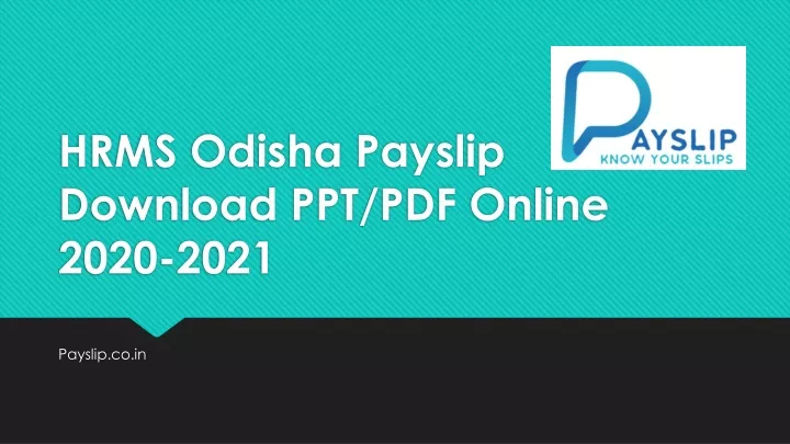 hrms odisha payslip download ppt pdf online 2020 2021