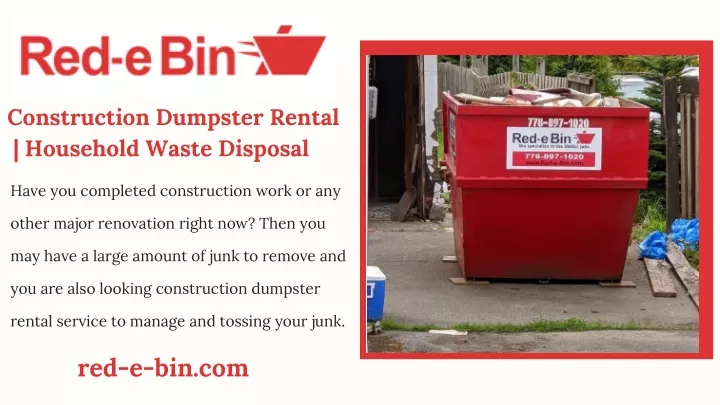 construction dumpster rental household waste