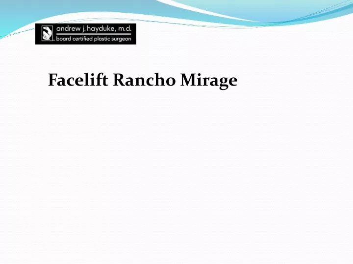 facelift rancho mirage