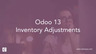 Odoo 13 Inventory Adjustments