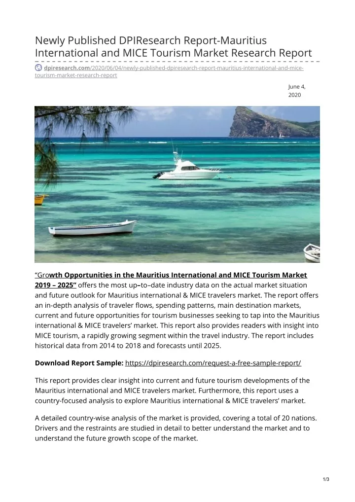 newly published dpiresearch report mauritius