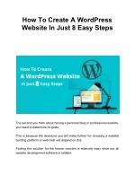How To Create A WordPress Website In Just 8 Easy Steps
