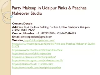 Party Makeup in Udaipur Pinks & Peaches Makeover Studio