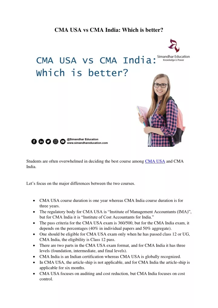 cma usa vs cma india which is better