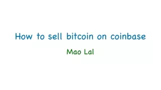 how to sell bitcoin on coinbase