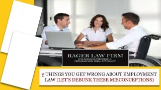 5 things you get wrong about employment