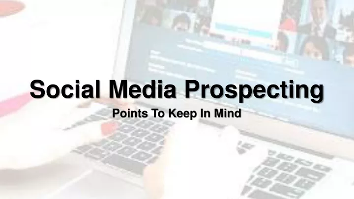 social media prospecting