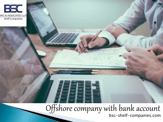 Offshore company with bank account