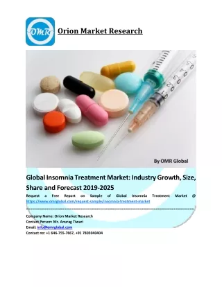 Global Insomnia Treatment Market Size, Share &  Forecast to 2026