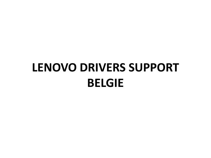 lenovo drivers support belgie