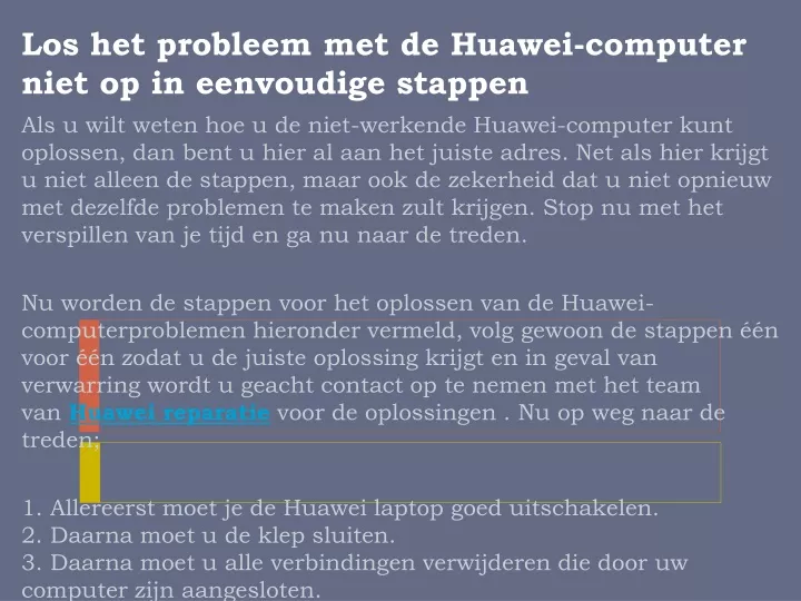 los het probleem met de huawei computer niet op in eenvoudige stappen