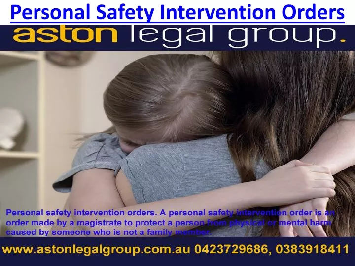 personal safety intervention orders