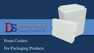 Foam Coolers For Packaging Products