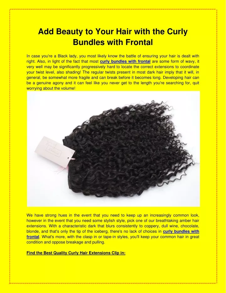 add beauty to your hair with the curly bundles
