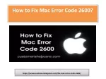 Methods to Fix Mac Error Code 2600 - slide 1
