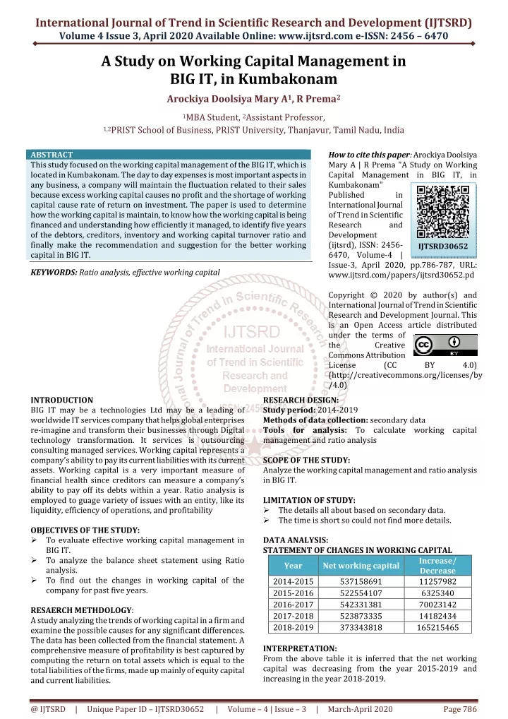 international journal of trend in scientific