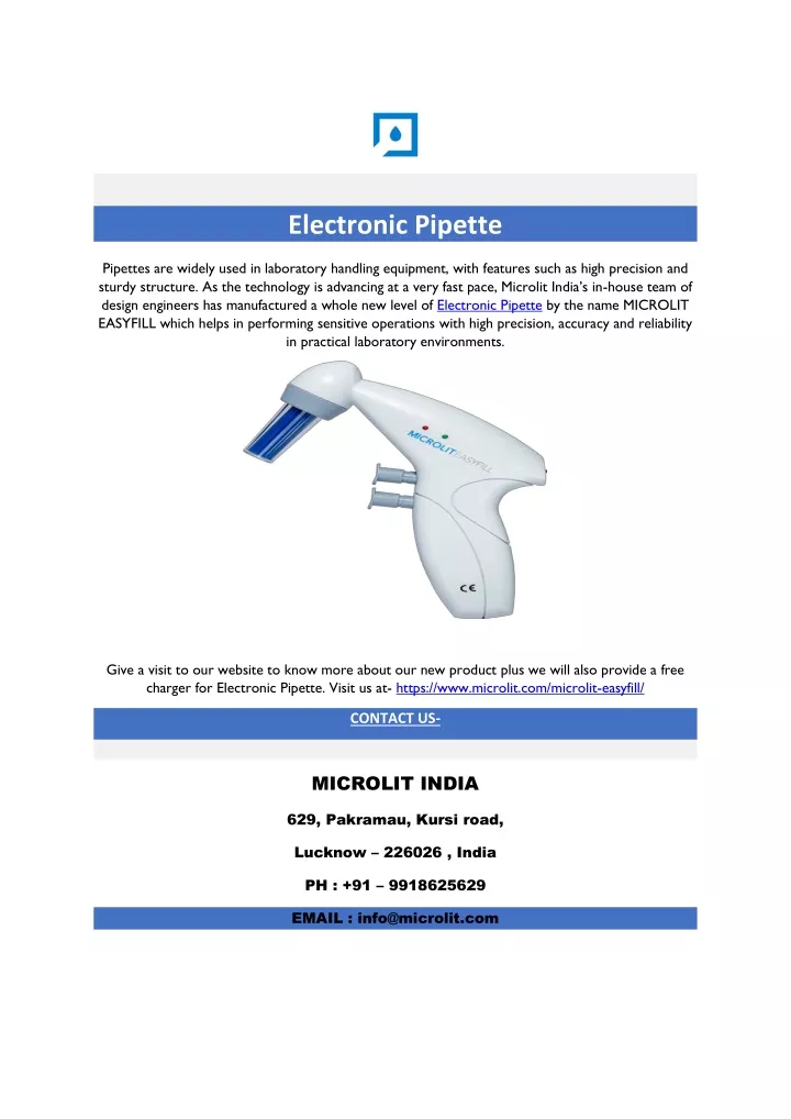 electronic pipette