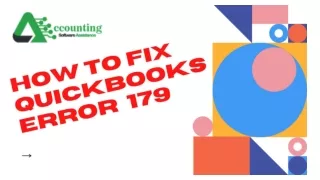 How to Fix QuickBooks error 179