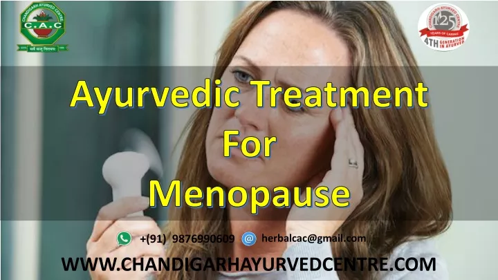 ayurvedic treatment f or menopause