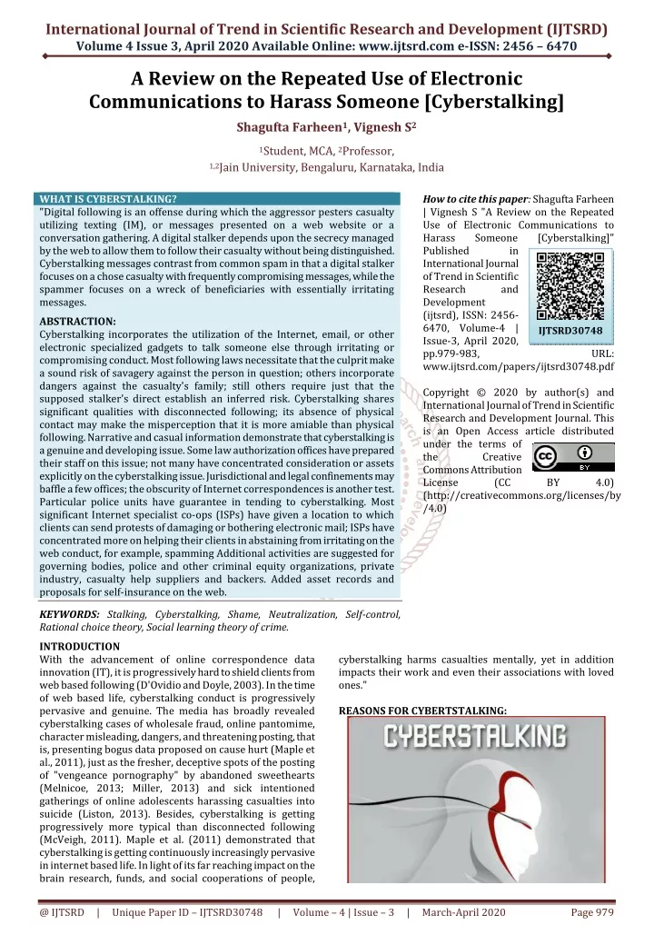 international journal of trend in scientific