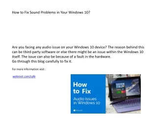 how to fix sound problems in your windows 10