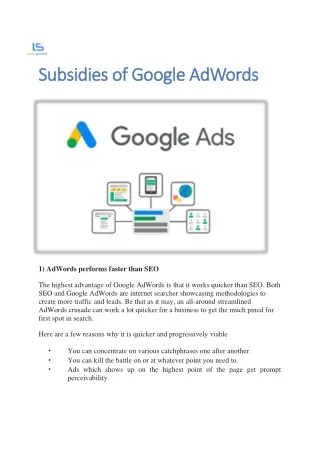 Subsidies of Google AdWords - LeadsSpectrum