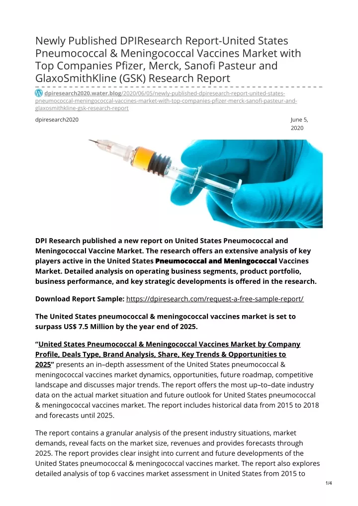 newly published dpiresearch report united states