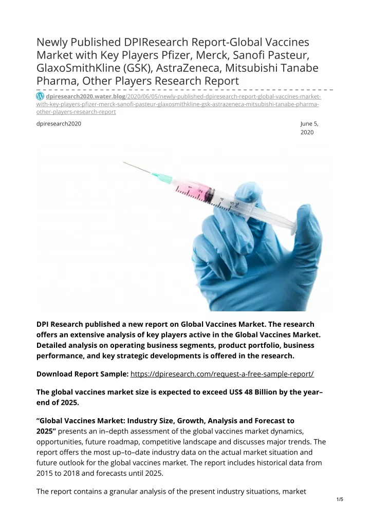newly published dpiresearch report global