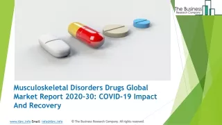 Musculoskeletal Disorders Drugs Market Size, Growth, Opportunity and Forecast to 2030