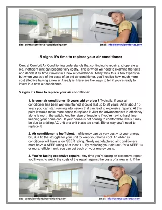 5 signs it’s time to replace your air conditioner