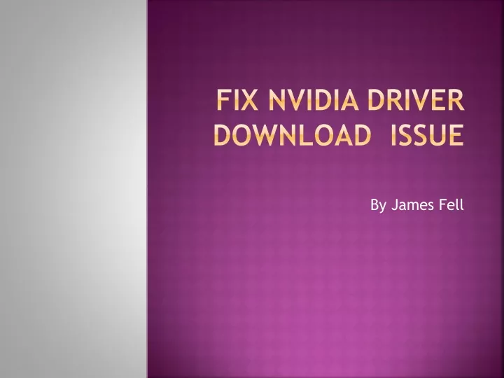 fix nvidia driver download issue