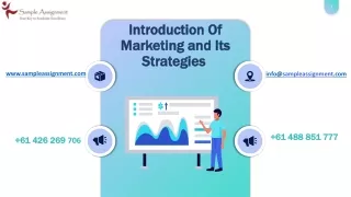 Introduction To Marketing and its Strategies