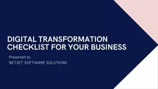 Digital Transformation Checklist for your Business