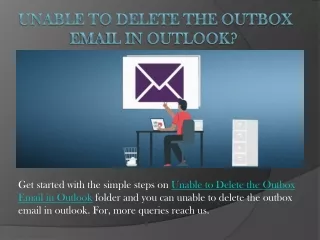 unable to delete the outbox email in outlook
