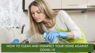 Cleaning and Disinfection for Households During COVID-19