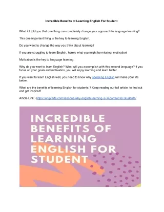 incredible benefits of learning english