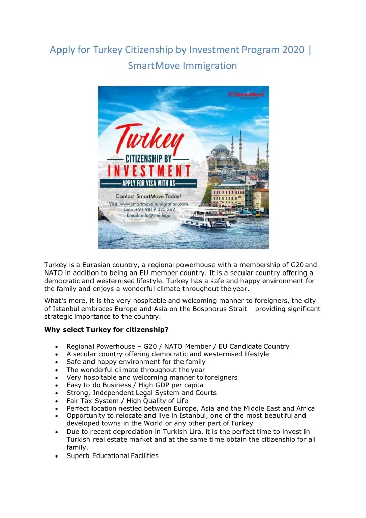 apply for turkey citizenship by investment