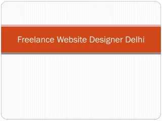 freelance website designer delhi