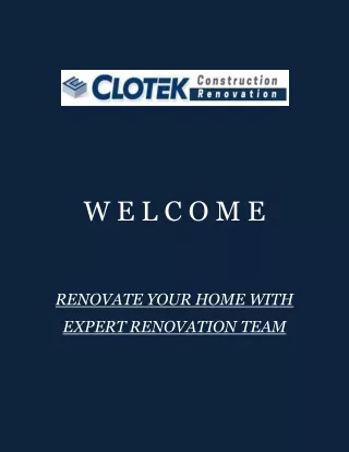RENOVATE YOUR HOME WITH EXPERT RENOVATION TEAM