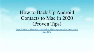 how to back up android contacts to mac in 2020 proven tips