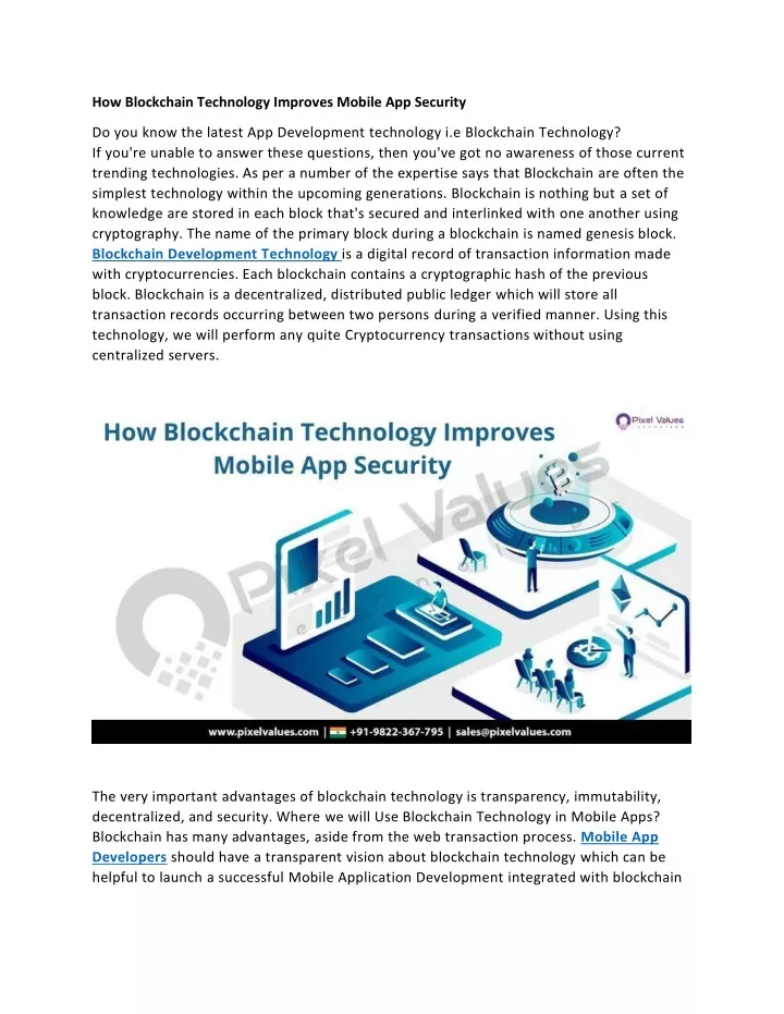 how blockchain technology improves mobile
