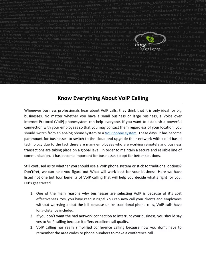 know everything about voip calling
