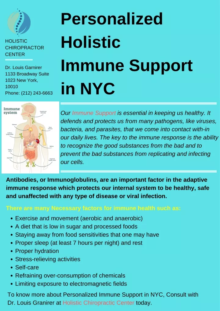 personalized holistic immune support in nyc
