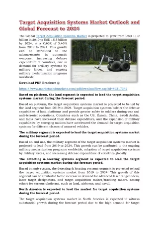 the global target acquisition systems market